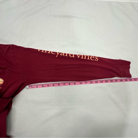 Vineyard Vines Men’s Size Small Scarlet Red Long Sleeve Sunset Dog Tee Shrit - Picture 11 of 16